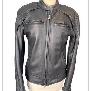 Women's Harley Davidson Black Leather riding Jacket
